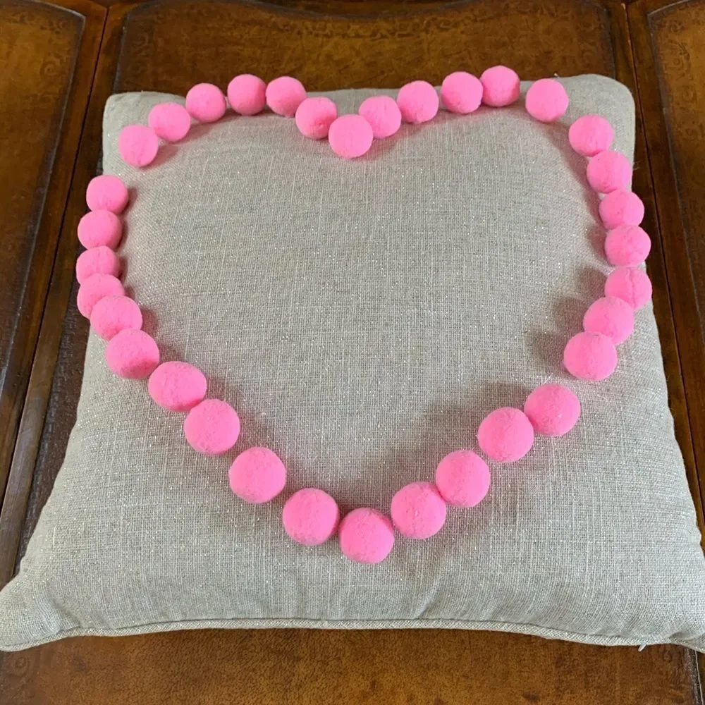 LEVTEX Pompom Heart Accent Pillow